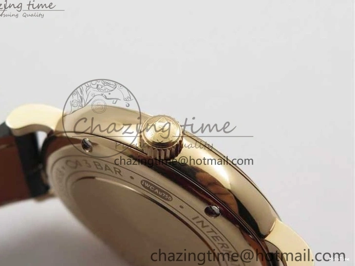 MIROTIME 1228 Durable Portofino 37mm RG V7F 1:1 Best Edition Gray Dial Diamonds Bezel on Black Leather Strap A 7089